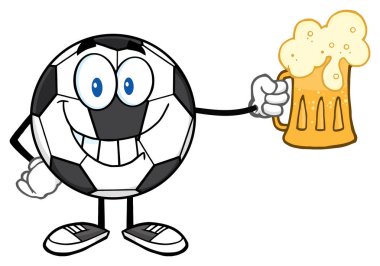 Futbol topu çizgi film maskot