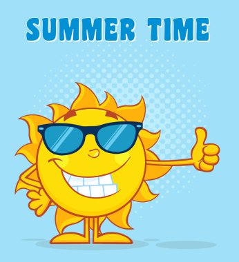 Gülümseyen güneş çizgi film 