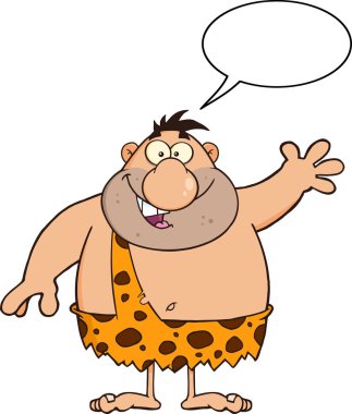 Komik mağara adamı karikatür karakter