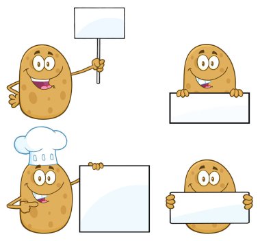 patates çizgi film maskot karakteri . 