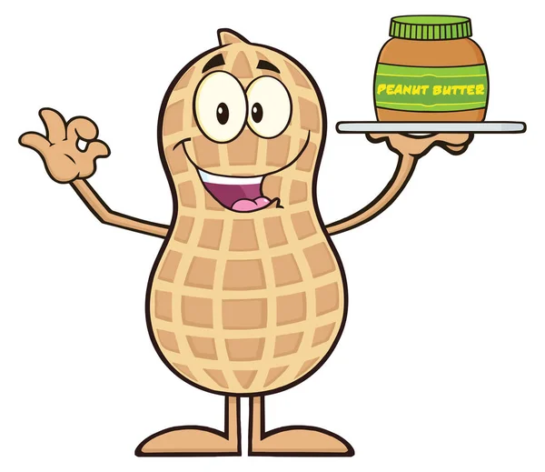 Cartone animato di arachidi personaggio — Vettoriale Stock