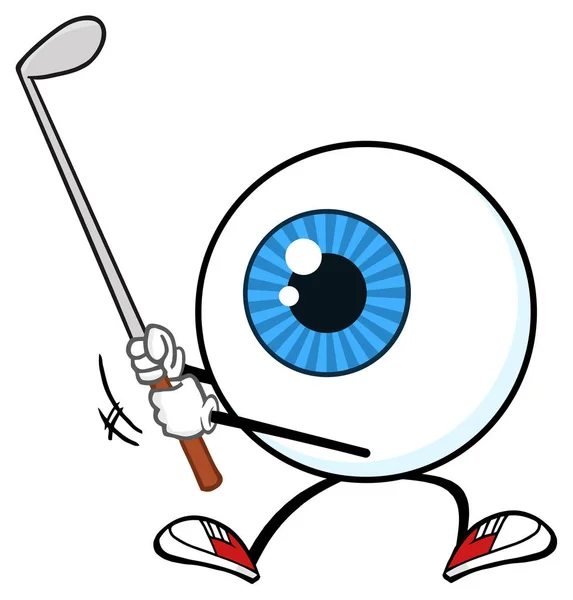 Eyeball Guy Cartoon — Stock Vector