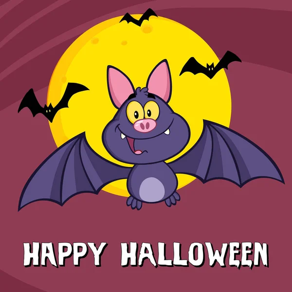 Chauve-souris vampire heureuse — Image vectorielle