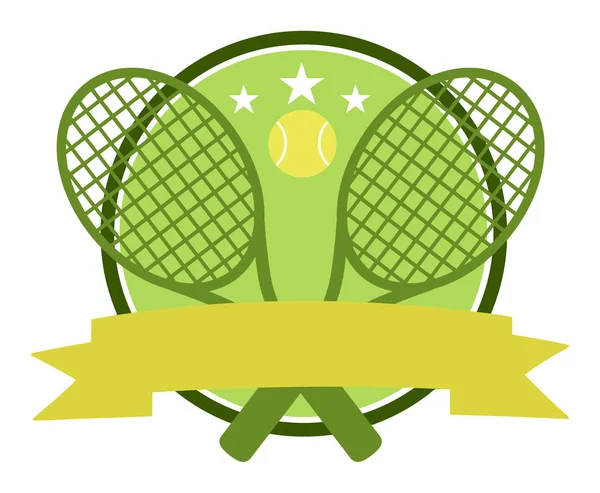 Schläger und Tennisball. — Stockvektor