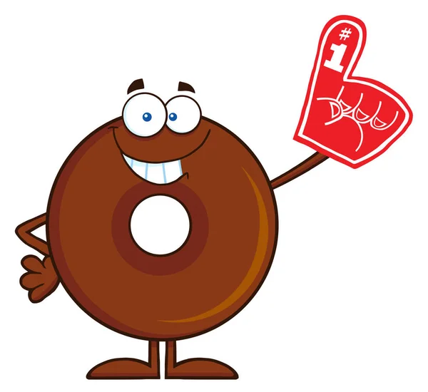 Personagem de desenhos animados feliz Donut . — Vetor de Stock