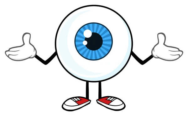 Eyeball Guy Desenhos animados — Vetor de Stock