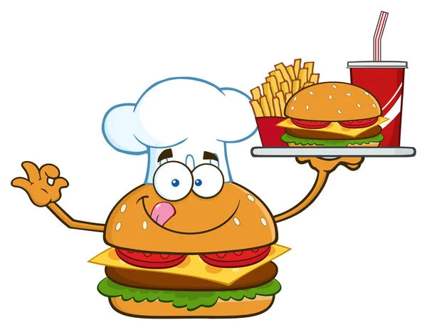 Personagem de desenho animado hambúrguer —  Vetores de Stock