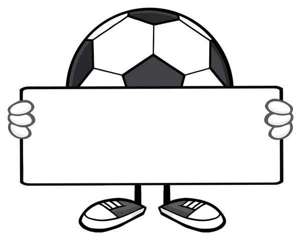 Bola de fútbol sin rostro mascota de dibujos animados — Archivo Imágenes Vectoriales