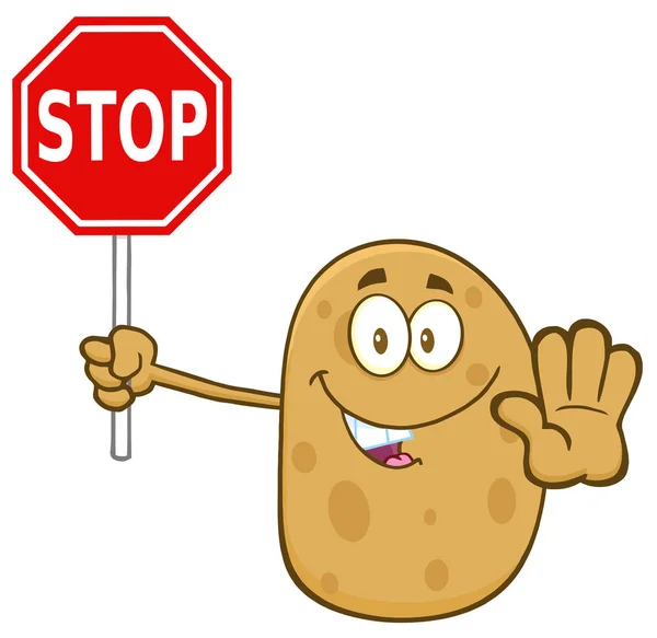 Kartoffel-Zeichentrickfigur — Stockvektor