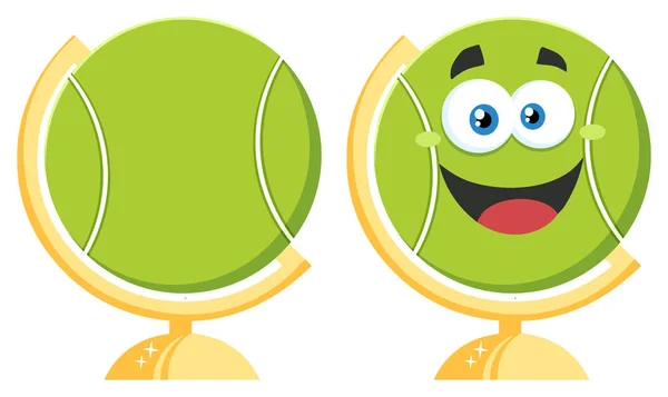 Tennisball gesichtsloser Cartoon — Stockvektor