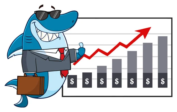Personnage de dessin animé requin — Image vectorielle