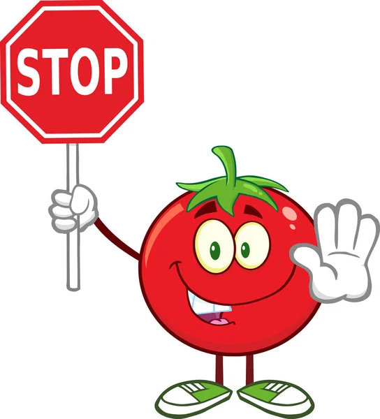 Tomato Cartoon Character — Stock Vector