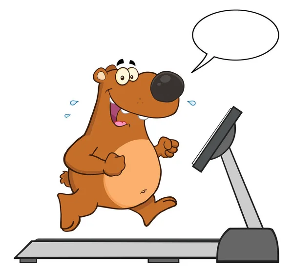 Personnage de bande dessinée d'ours brun souriant — Image vectorielle