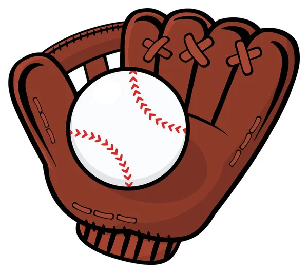 Бейсбольна рукавичка і м'яч — стоковий вектор