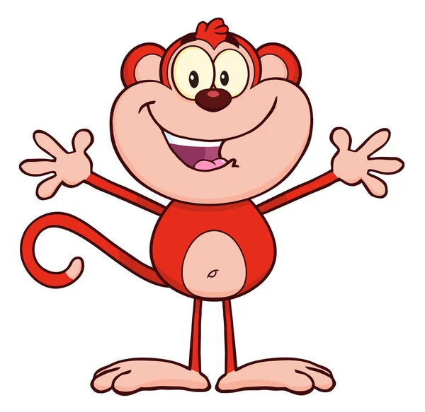 猴子卡通人物 — 图库矢量图片