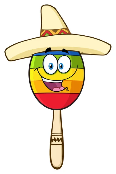 Feliz colorido mexicano Maracas Cartoon —  Vetores de Stock