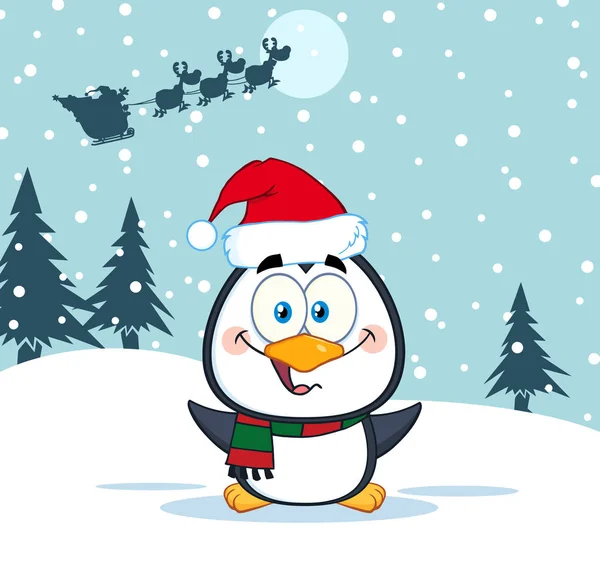 Pinguino personaggio dei cartoni animati — Vettoriale Stock