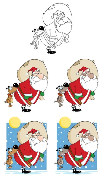 Noel Baba çizgi film karakteri — Stok Vektör