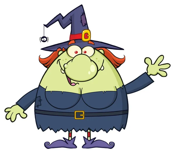 Ugly Witch Cartoon Character — Stock Vector