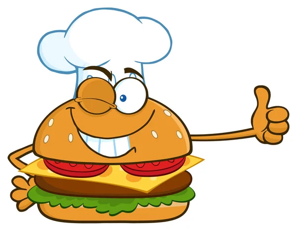 Burger Cartoon Character — Stock Vector