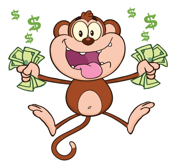 Personagem de desenho animado macaco — Vetor de Stock