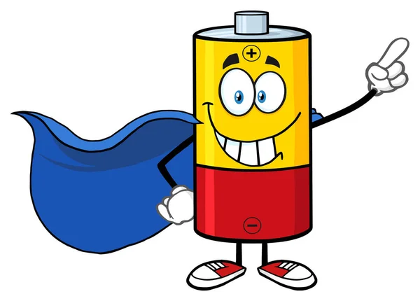 微笑电池卡通吉祥物 — 图库矢量图片