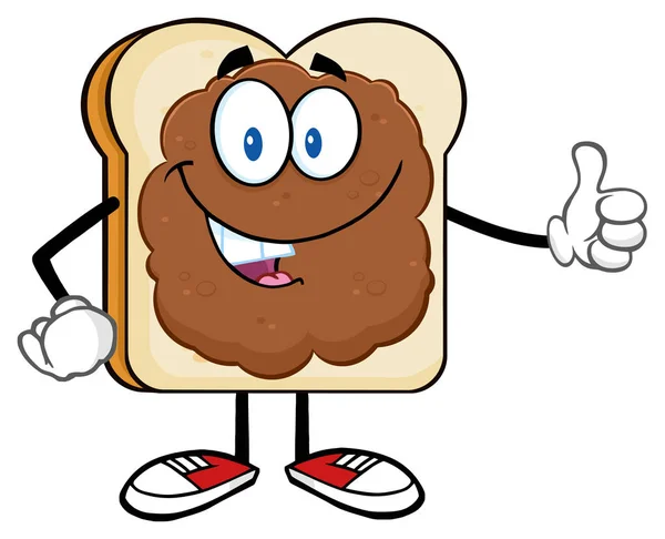 Bread Slice Cartoon — Stock Vector