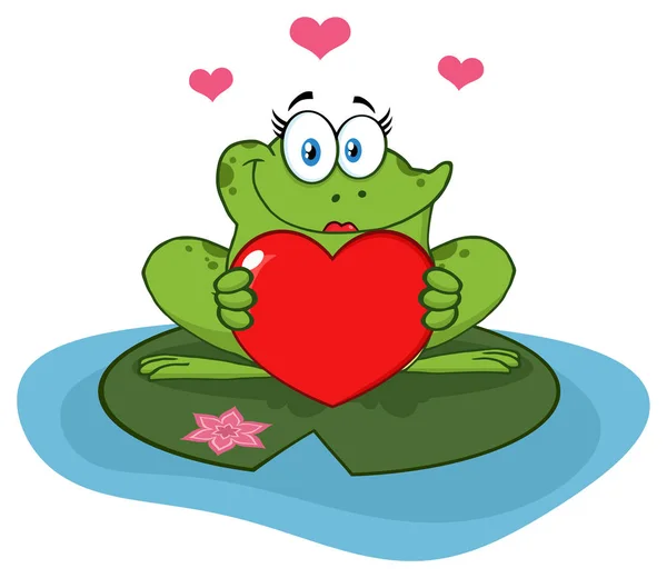 Smiling Princess Frog — Stock Vector