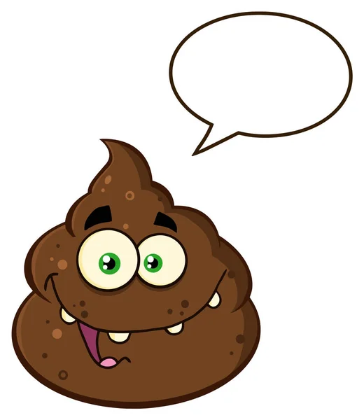 Personaje de mascota de dibujos animados Happy Poop — Vector de stock