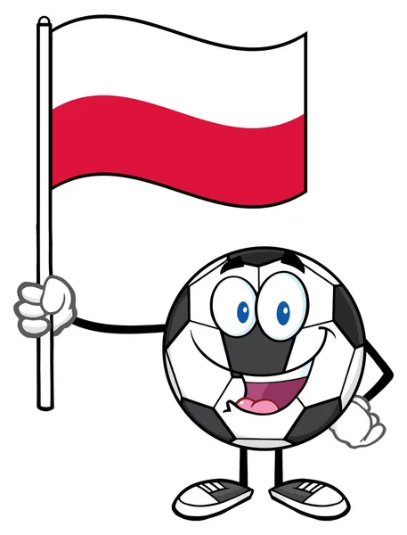 Bola de fútbol mascota de dibujos animados — Vector de stock