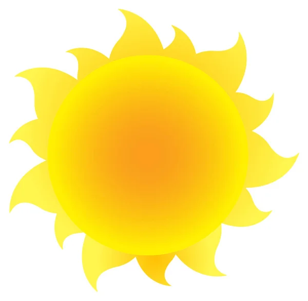 Jaune soleil simple — Image vectorielle