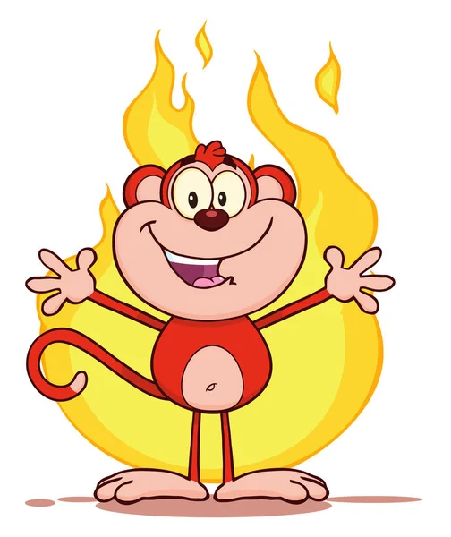 Monkey Cartoon Character — Stock Vector