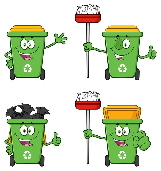 回收箱卡通 — 图库矢量图片