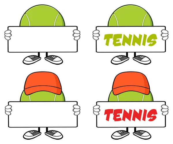 Tennisball gesichtsloser Cartoon — Stockvektor