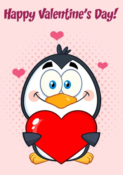 Niedliche Pinguin-Zeichentrickfigur — Stockvektor