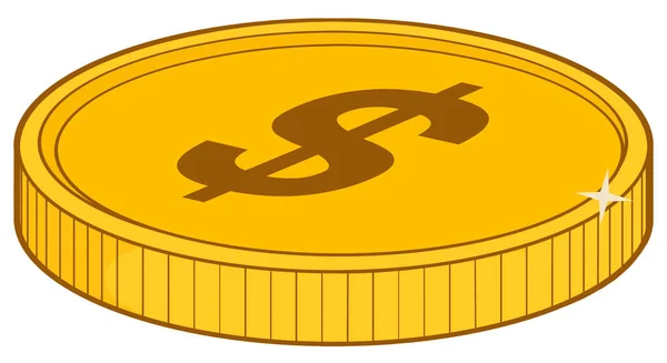 Moneta złota Dolar Usd — Wektor stockowy