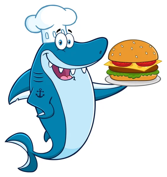 Shark Cartoon Mascot — Stock Vector