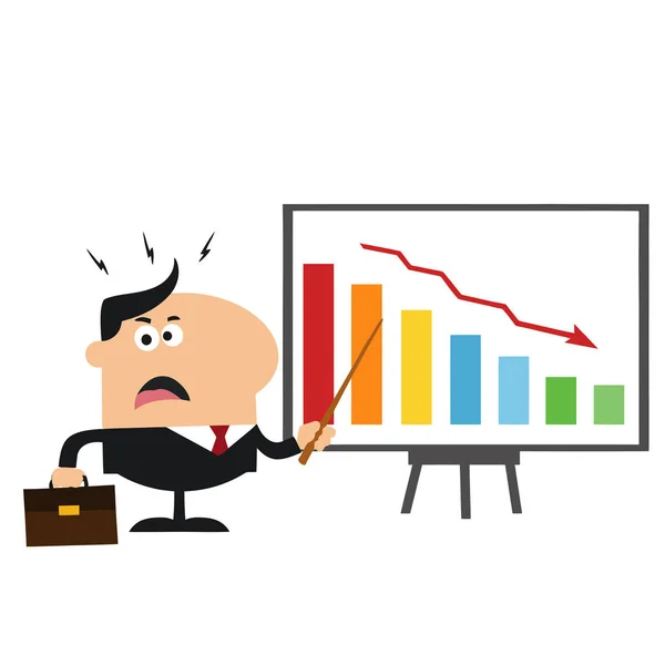 Igazgató mutat progresszív kördiagram — Stock Vector