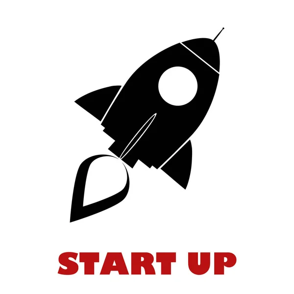 Rocket Ship Start Up Conceito —  Vetores de Stock