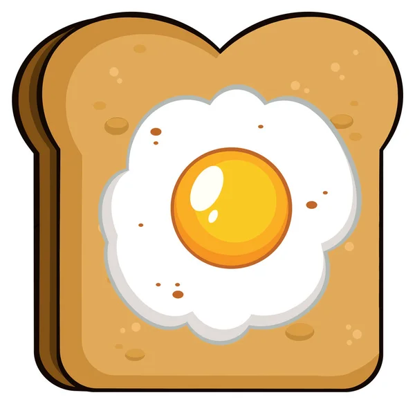 Toast brood segment met ei — Stockvector