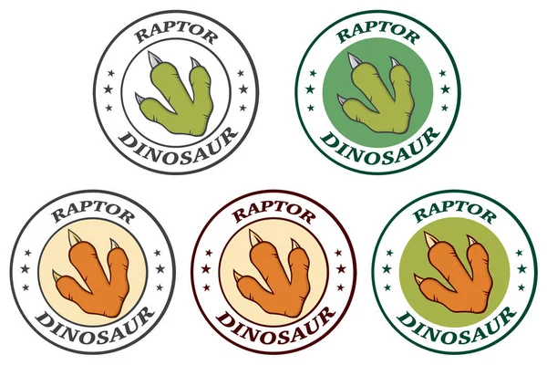 Pata de dinosaurio con garras — Vector de stock