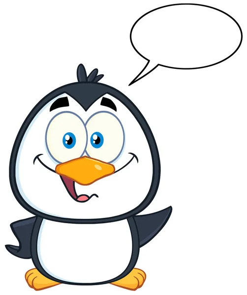 Pinguin-Zeichentrickfigur — Stockvektor