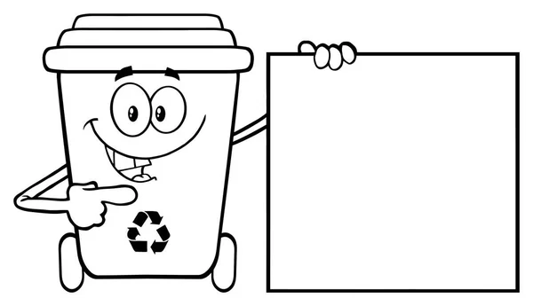 Recycle Bin Cartoon Mascot — Stock Vector
