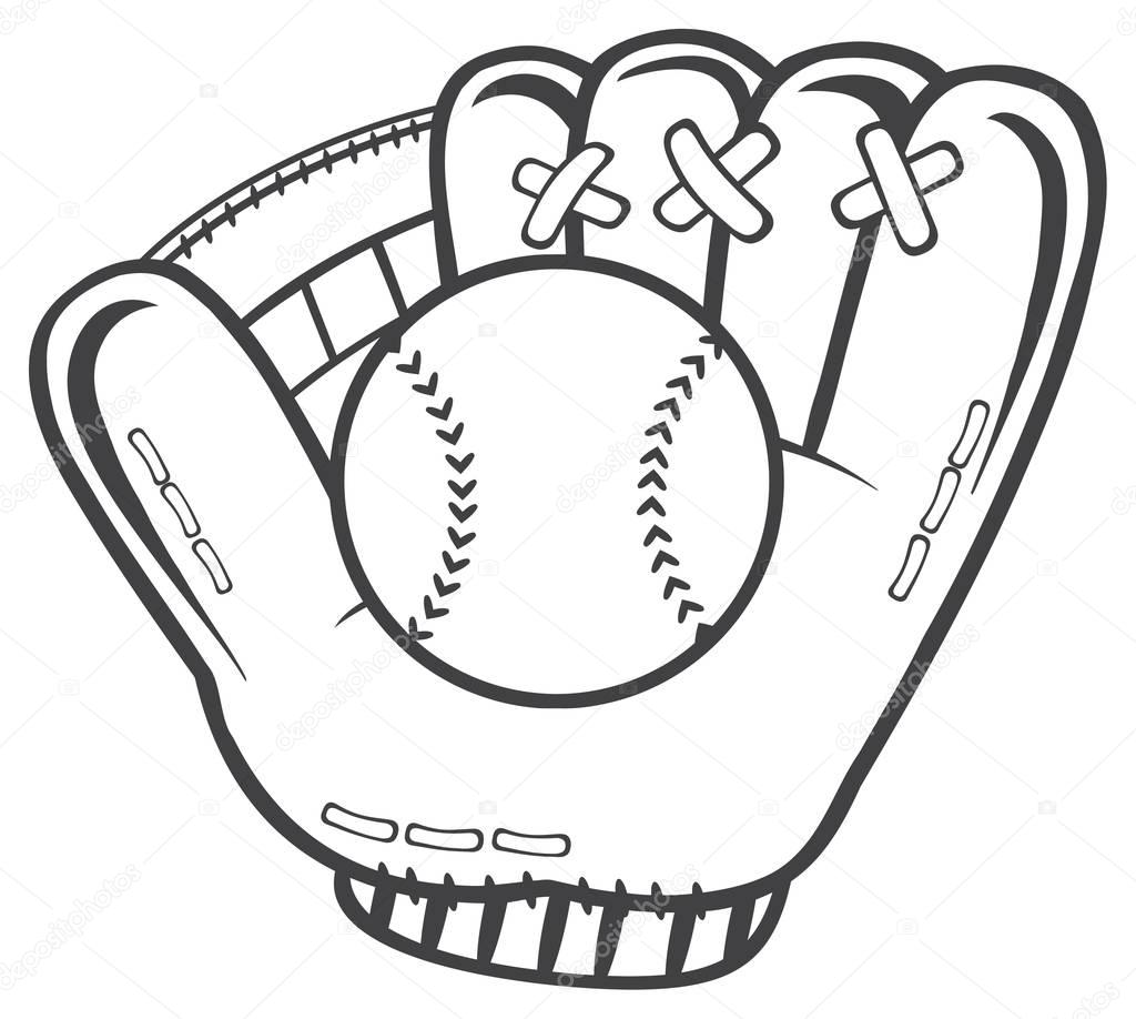 Black And White Baseball Glove