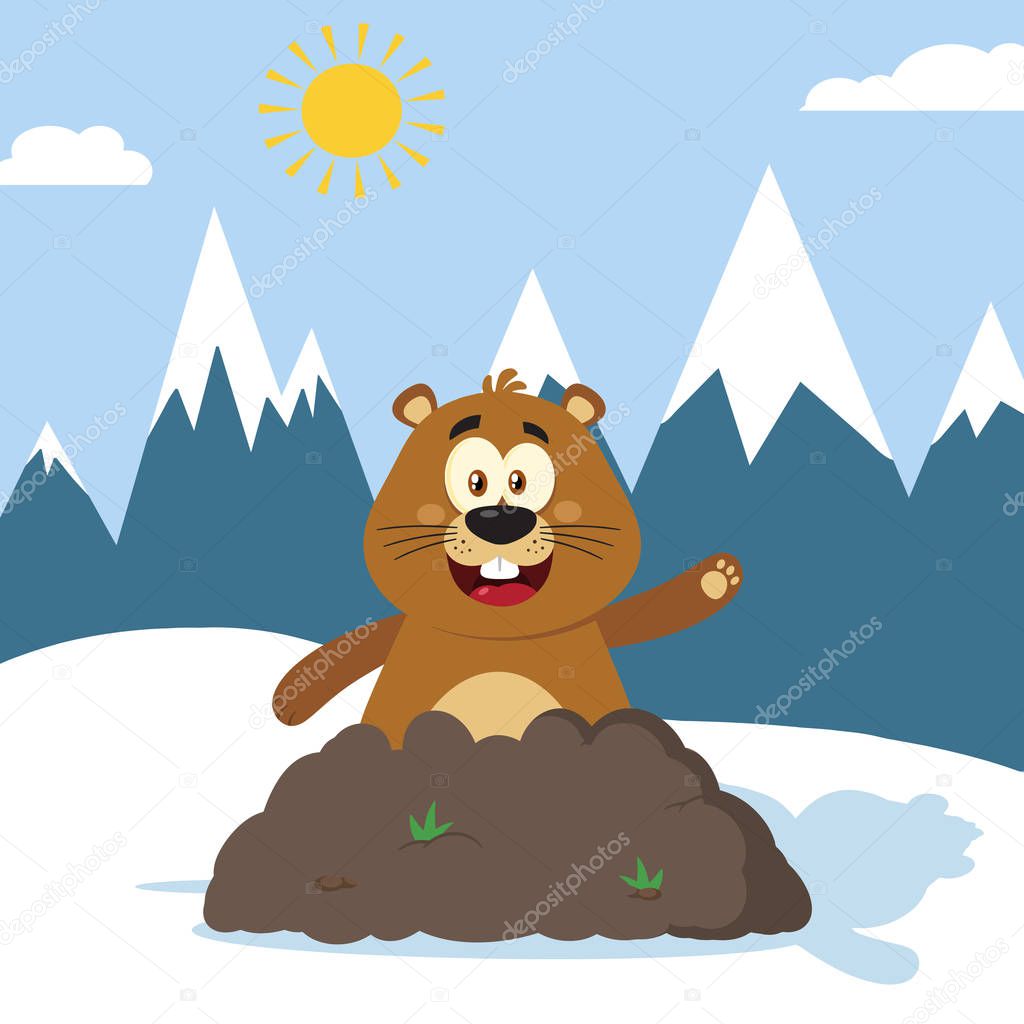 Marmot Cartoon Character 
