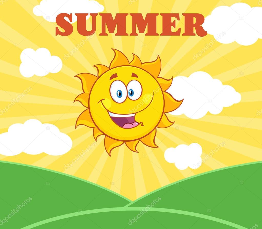 Sunshine Happy Sun Mascot Cartoon 