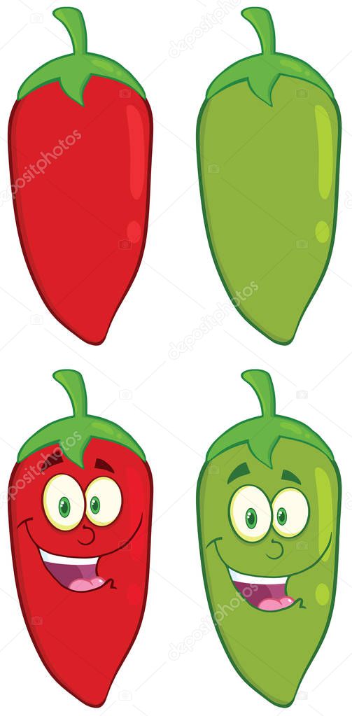 Smiling Chili Pepper Cartoon Mascot 