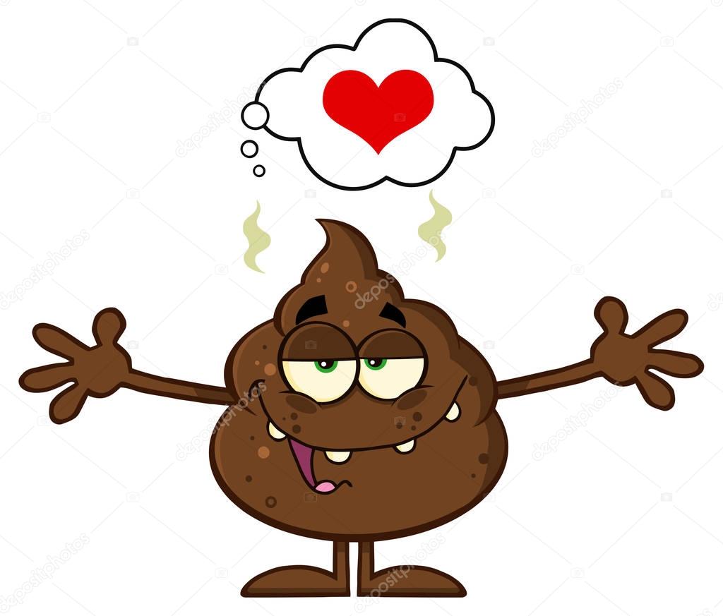 Photos Funny Poop Happy Funny Poop Cartoon Character — Stock Vector