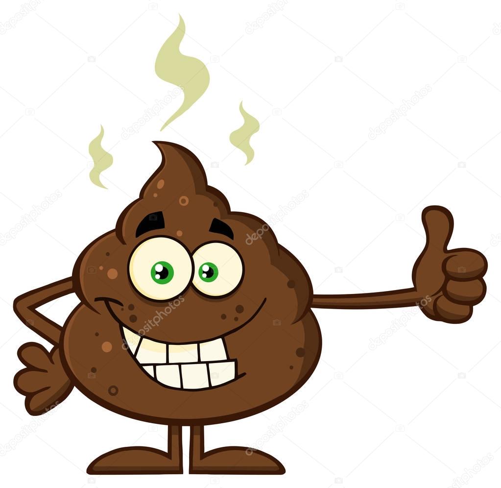 Smiling Poop Cartoon Mascot Character 