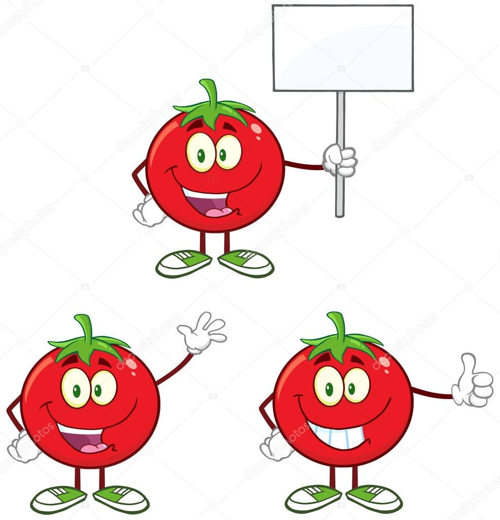 Tomato Cartoon Character  